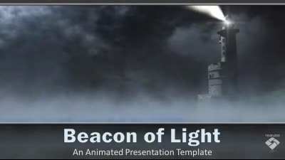 Lighthouse Beacon PowerPoint Template layout preview.