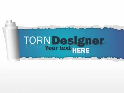 Torn Designer PowerPoint Template layout preview.