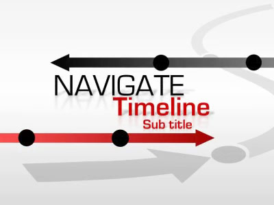 Navigate Timeline PowerPoint Template layout preview.