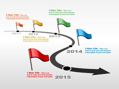 Slide 3 layout from the Navigate Timeline PowerPoint Template presentation deck.