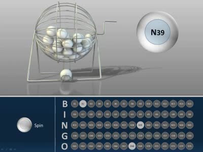 Bingo Interactive PowerPoint Template layout preview.