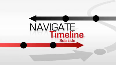 Navigate Timeline PowerPoint Template layout preview.