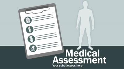 Medical Assessment PowerPoint Template layout preview.