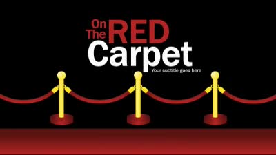 On The Red Carpet PowerPoint Template layout preview.
