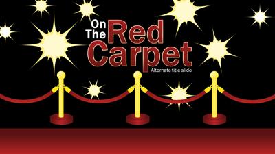 Slide 3 layout from the On The Red Carpet presentation deck.
