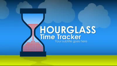 Hourglass Time Tracker PowerPoint Template layout preview.