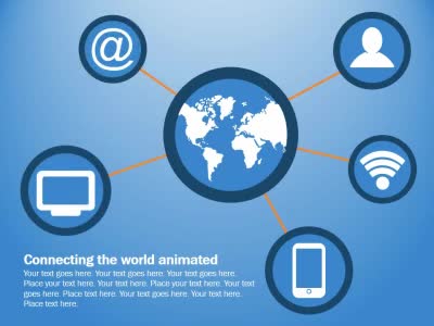 Slide 3 layout from the Worldwide Telecommunications presentation deck.