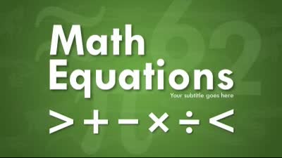 Slide 1 layout preview from the Math Equations deck, optimized for corporate social responsibility initiatives.