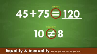Slide 3 layout preview from the Math Equations deck.