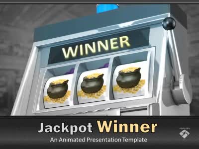 Jackpot Winner PowerPoint Template layout preview.