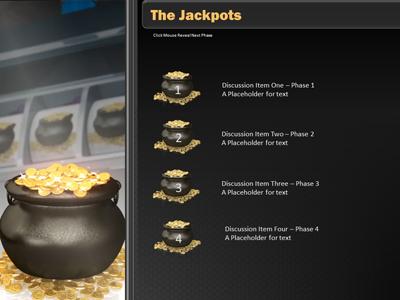 Slide 4 layout from the Jackpot Winner presentation deck.