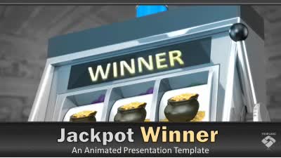 Jackpot Winner PowerPoint Template layout preview.