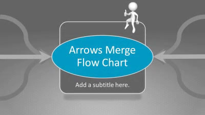 Merging Flow Chart PowerPoint Template layout preview.