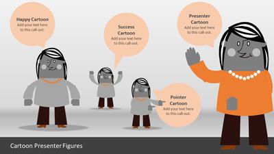 Slide 2 layout from the Cartoon Women Infographics presentation deck.
