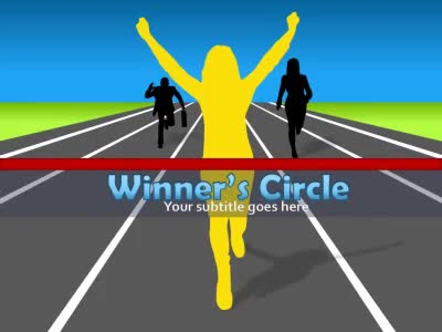 Corporate Winners Circle PowerPoint Template layout preview.