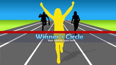 Corporate Winners Circle PowerPoint Template layout preview.