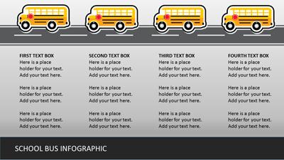 Slide 3 layout from the School Bus Infographics presentation deck.
