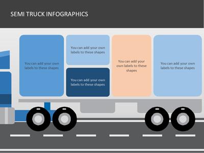 Slide 4 layout from the Semi Truck Infographics presentation deck.