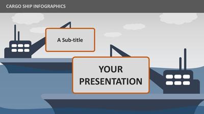Cargo Ship Infographics PowerPoint Template layout preview.
