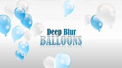 Deep Blur Balloons PowerPoint Template layout preview.