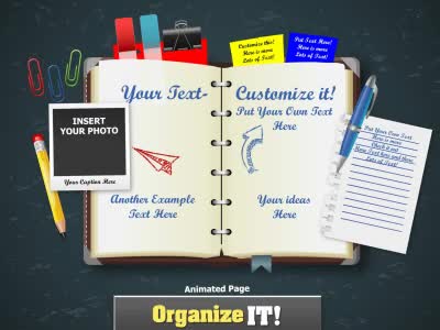Organize It PowerPoint Template layout preview.