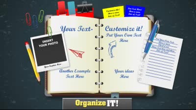 Organize It PowerPoint Template layout preview.