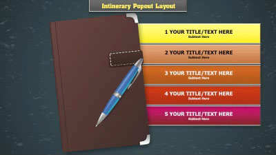 Slide 2 layout from the Organize It Notepad Layout for PowerPoint presentation deck.