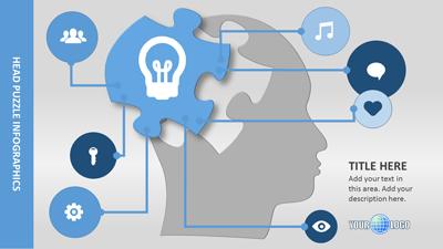 Head Puzzles PowerPoint Template layout preview.