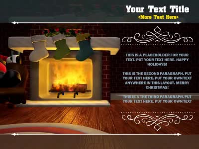 Slide 2 layout from the Warm Christmas Wishes presentation deck.