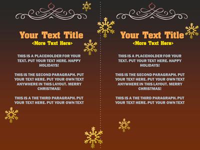 Slide 4 layout from the Warm Christmas Wishes presentation deck.