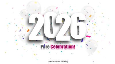 Pure Celebration PowerPoint Template layout preview.