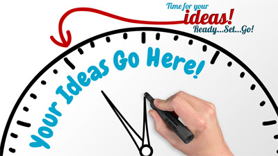 Time For Your Ideas PowerPoint Template layout preview.