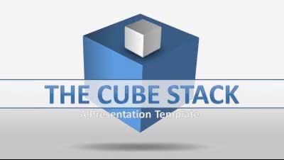Cube Stacks PowerPoint Template layout preview.