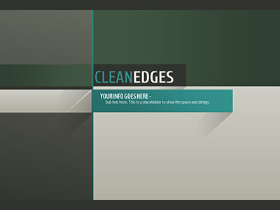 Clean Edges PowerPoint Template layout preview.