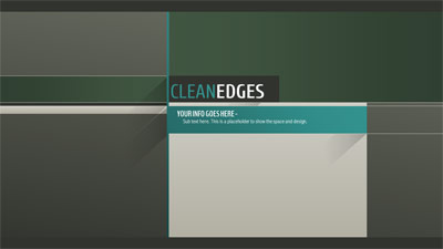 Clean Edges PowerPoint Template layout preview.