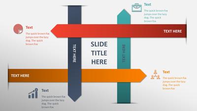 Slide 3 layout from the Ribbon Arrows Infographic PowerPoint Slides presentation deck.