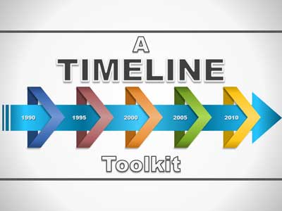 Timeline Toolkit PowerPoint Template layout preview.
