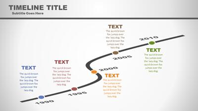 Slide 3 layout from the A Timeline PowerPoint Template presentation deck.