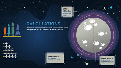 Slide 2 layout from the Space Calculations presentation deck.