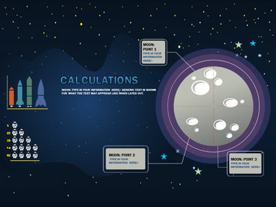 Slide 2 layout from the Space Calculations presentation deck.
