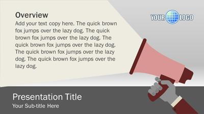 Slide 3 layout from the Megaphone Illustrations presentation deck.
