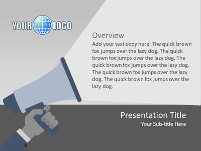 Slide 2 layout from the Megaphone Illustrations presentation deck.