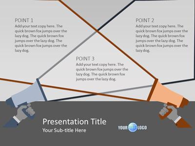 Slide 4 layout from the Megaphone Illustrations presentation deck.