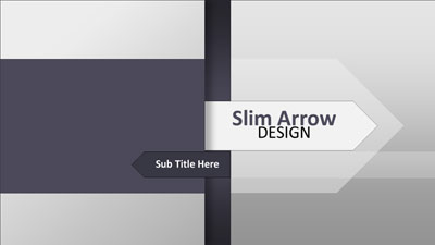 Simple Arrow Design PowerPoint Template layout preview.