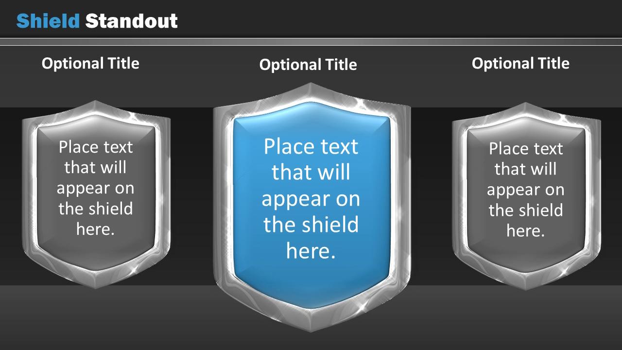 Slide 3 layout from the Shield Protection presentation deck.