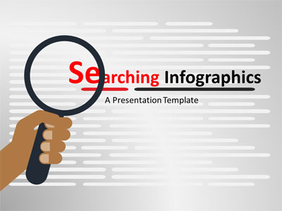 Search Infographics PowerPoint Template layout preview.
