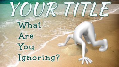 Head Buried In Sand PowerPoint Template layout preview.