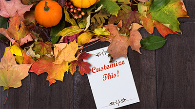 Slide 3 layout from the Thanksgiving Cards presentation deck.