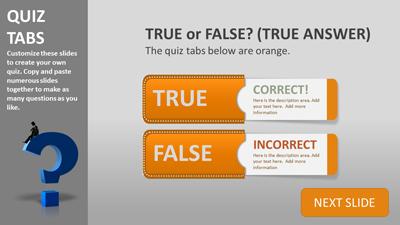 Slide 2 layout from the Quiz Tabs presentation deck.