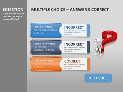 Quiz Tabs PowerPoint Template layout preview.